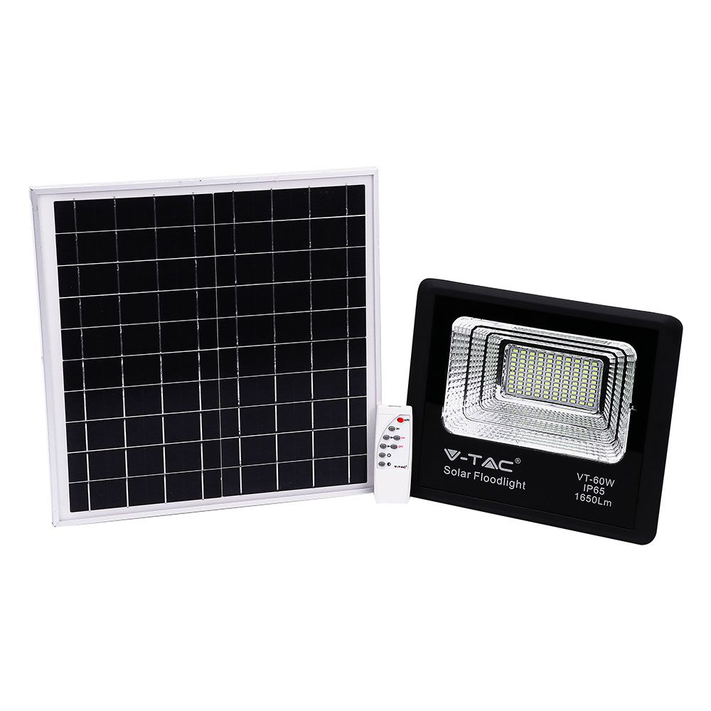 V-TAC LED reflektor 20W studená biela solárny