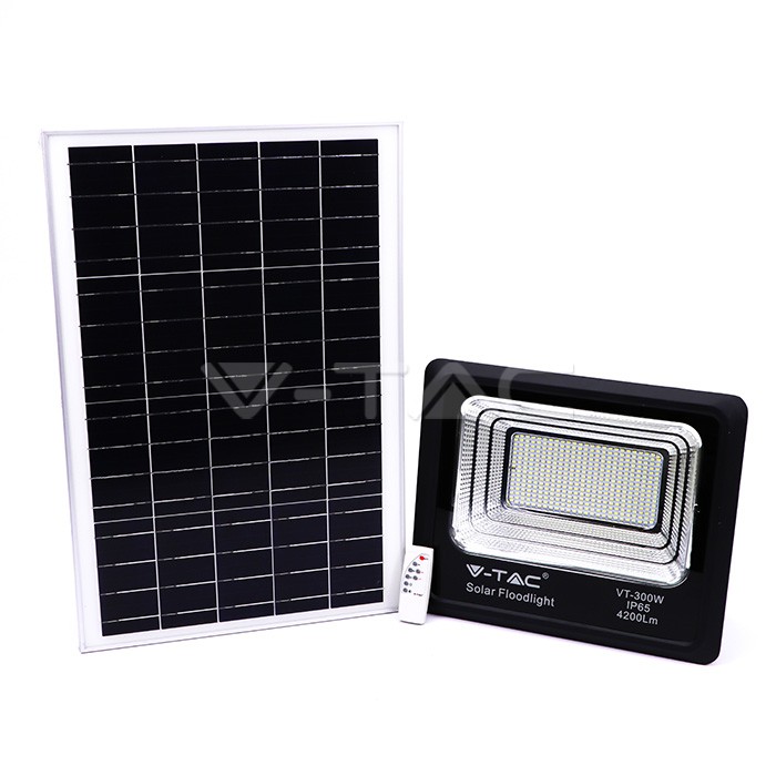 V-TAC solárny reflektor 50W studená biela