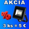 V-TAC LED reflektor 10W studená biela - 3 ks