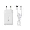 V-TAC nabíjačka USB 18W biela + USB-C kábel