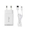 V-TAC nabíjačka USB biela + USB-C kábel