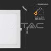 V-TAC LED panel 24W 6400K štvorcový