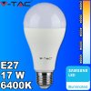 V-TAC PRO SAMSUNG LED žiarovka E27 A65 17W studená biela
