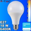 V-TAC PRO SAMSUNG LED žiarovka E27 A80 18W studená biela