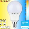 V-TAC PRO SAMSUNG LED žiarovka E14 A58 9W denná biela
