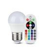 V-TAC LED žiarovka E14 P45 3,5W RGB 4000K + diaľkové ovládanie