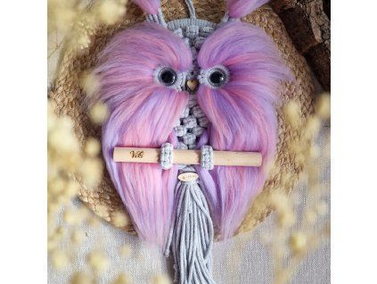 macrame sova rouno ruzova