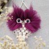 macrame sova rouno mini burgunt