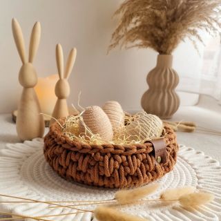 🌸Velikonoční dekorace🥰 Jako první pro vás mám oblíbená hnízda. 🪺🧶 #easter #dekorace #vaan_dekorace #velikonoce #handmade