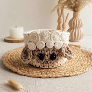 Velikonoční košík ovečka 🐑 Průměr dna 15cm #crochet #vaan_dekorace #decorhome #easter #sheep