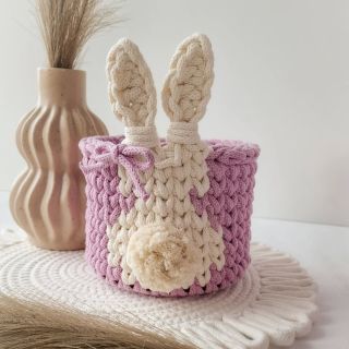 Košík zajíček 🐇 Průměr dna 15cm #velikonoce #hackovani #rucniprace #vaan_dekorace #dekoracedobytu