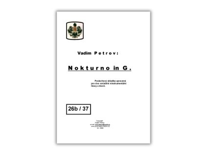 1A2 NOKTURNO IN G KLAVÍR A HLASY