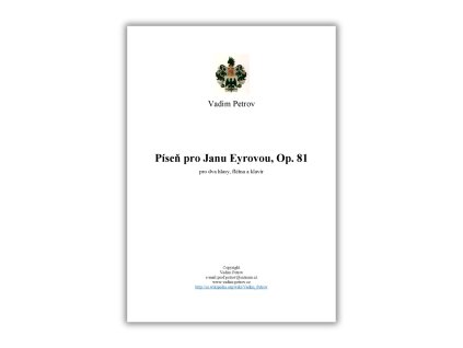 1A2 PÍSEŇ PRO JANU EYROVOU OP81 FLÉTNA A KLAVÍR