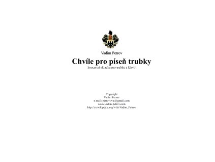 Trubka a klavír - Chvíle pro píseň trubky