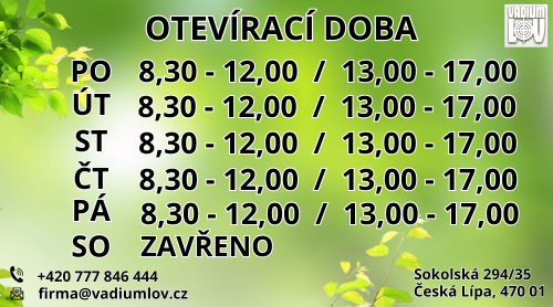 Otevírací doba jaro