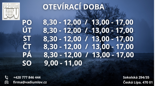 Úterý, Sobota otevřeno