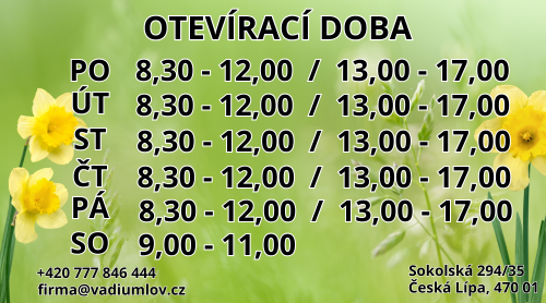 Otevírací doba od Května