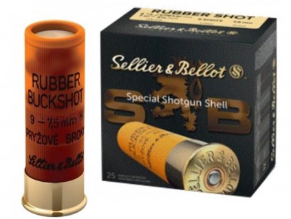 NÁBOJ RUBBER BUCK SHOT 12/67,5 (7,5mm) S&B 1ks