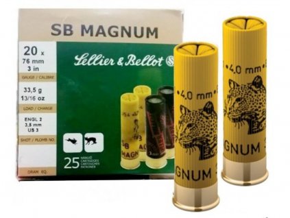 BROKOVÝ NÁBOJ MAGNUM 20/76 3MM / 33,5G, 25KS S&B