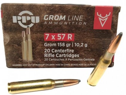 Náboj 7x57R PPU Grom 10,2g / 158gr  20ks