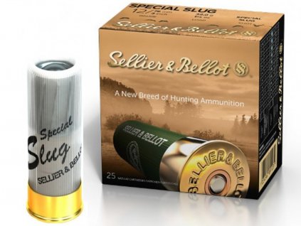 BROKOVÉ NÁBOJE 12/70 SPECIAL SLUG, 32G, 25 KS, SELLIER & BELLOT