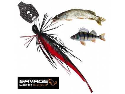 NÁSTRAHA SAVAGE GEAR CRAZY SWIM JIG SINKING 10CM/ 8,5G "Black N Red"