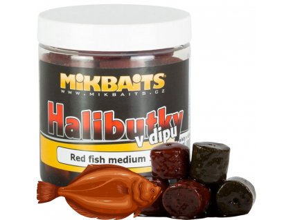 Mikbaits Halibutky v dipu 250ml / Red fish Halibut