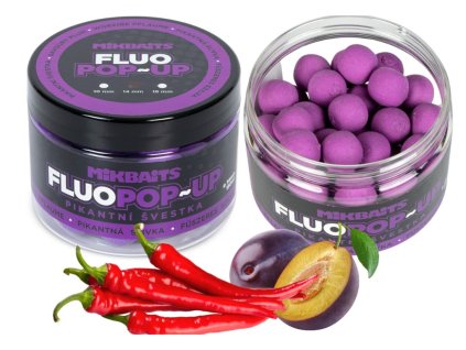 Plovoucí fluo boilie 150ml  Pikantní švestka   14mm /18mm