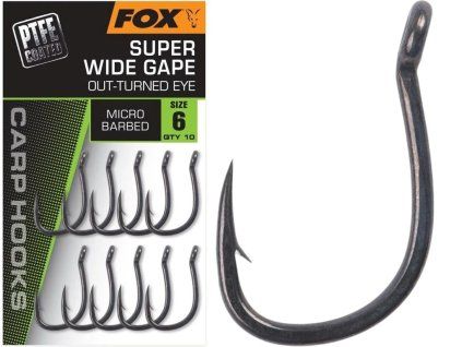 Fox Háčky Super Wide Gape Out-Turned Eye 10ks