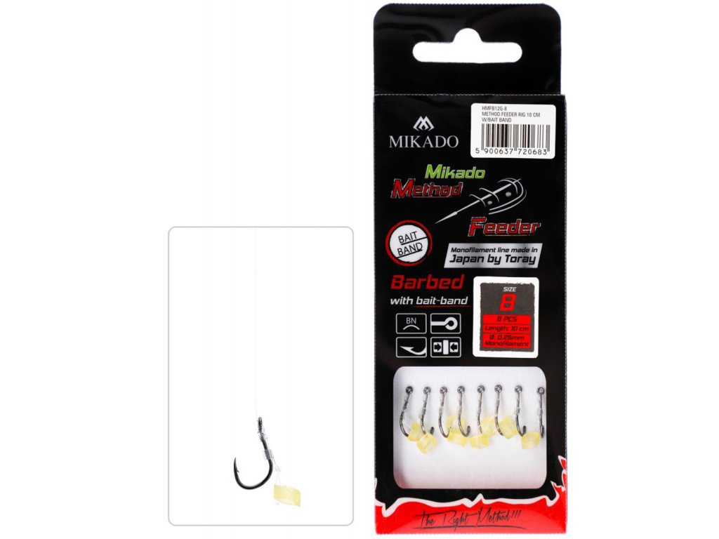 Mikado Method Feeder Rig with bait band (monofil)