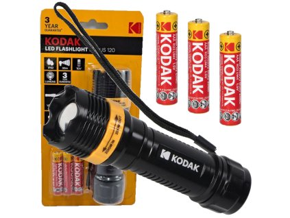 Kodak Vykonna Baterka 30 Lumeny LED IP 62 s Focusom 120 baterie 3 PREVADZKOVE REZIMY