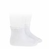 ceremony short socks with openwork cuff white