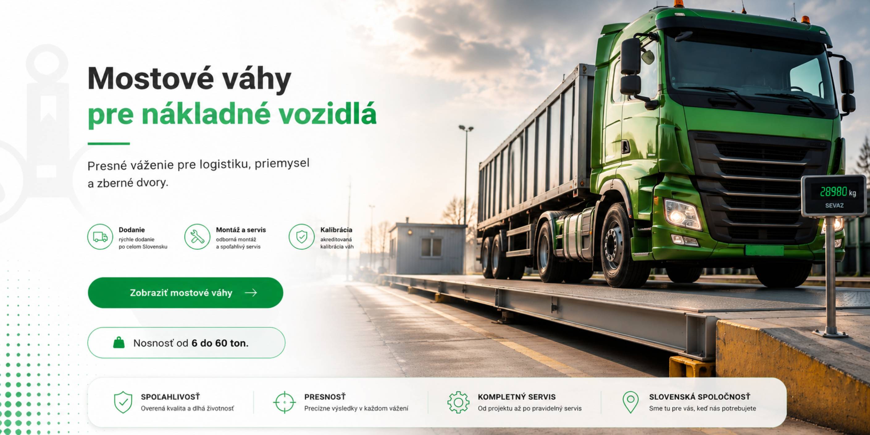 Mostové váhy pre nákladné vozidlá