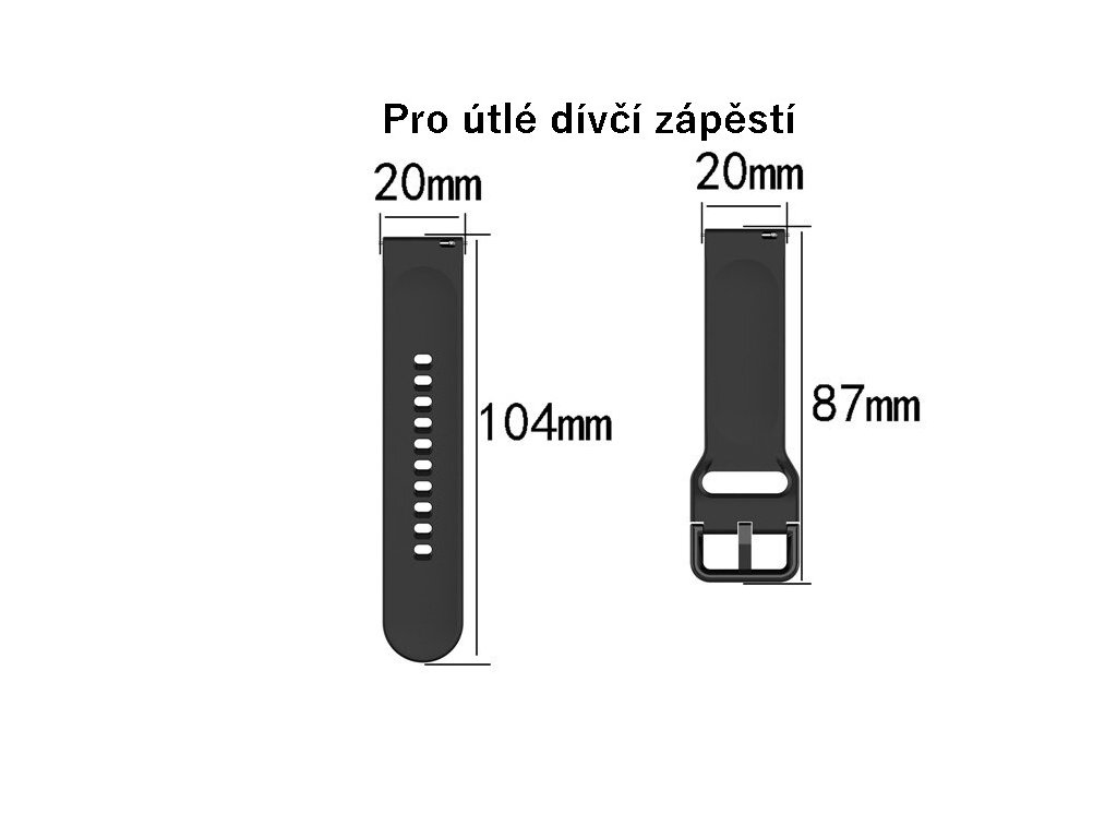 Náhradní řemínek šířka 20 mm Niceboy X-Fit Watch 2001 - VakShop