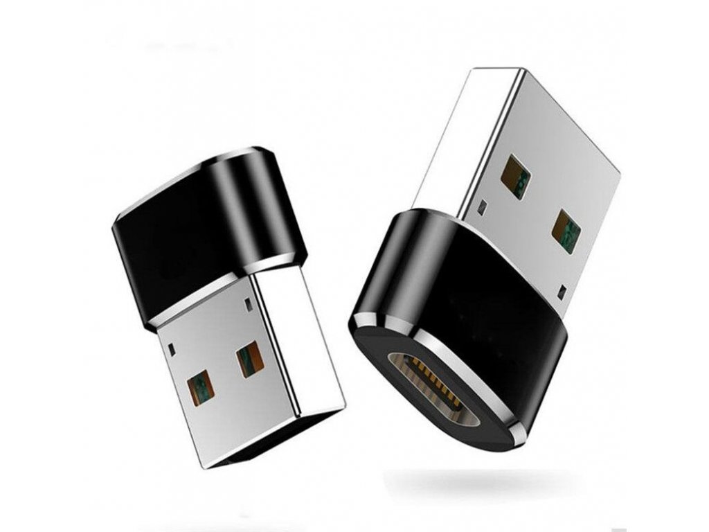USB A na USB-C adaptér černý - VakShop
