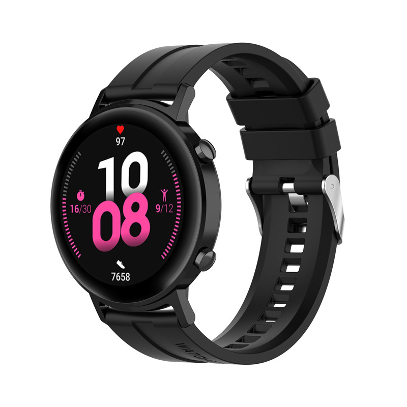 Nejlevnější náhradní řemínek šířka 22 mm TicWatch S2 černý s přezkou 2201 Barva: černá, Zapínání náramku: s černou přezkou
