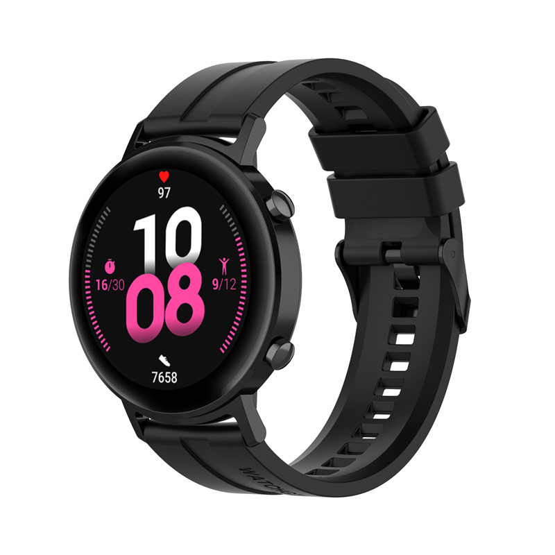 Nejlevnější náhradní řemínek šířka 22 mm Xiaomi Haylou RT LS05S 2201 Barva: černá, Zapínání náramku: se stříbrnou přezkou