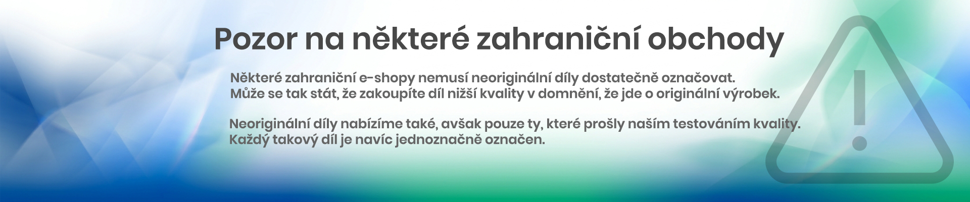 Pozor na ostatní obchody