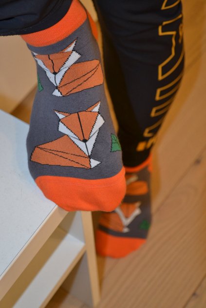 Kotníkové ponožky s liškama
