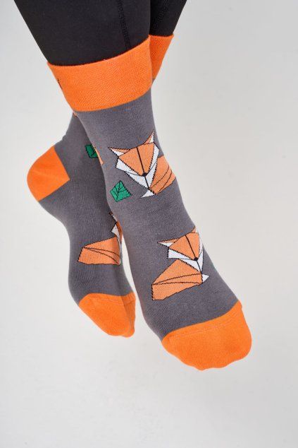 vysoké ponožky s liškami
