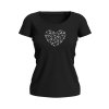 Elastické tričko se srdcem black opal