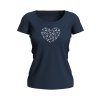 Elastické tričko se srdcem blue midnight