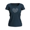 Elastické tričko se srdcem marina blue
