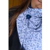 Šátek na krk se vzorem modrotisku