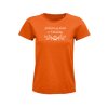 ORANŽOVÉ DÁMSKÉ TRIČKO SRDCEM AJ DUŠÚ Z VALAŠSKA