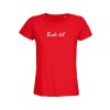 dámské zářivě červené tričko bude řiť