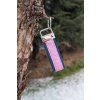 klíčenka růžový ornament krátká tmavě modrá