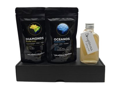 Dárkový set 2x 75g Kávy + Sirup