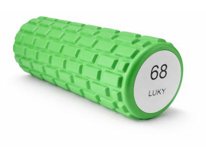 Zelený pěnový válec s texturou