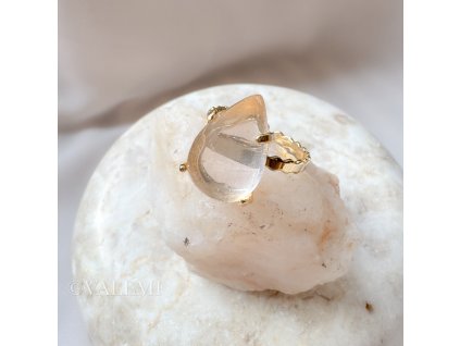 Prsten kapka s křišťálem